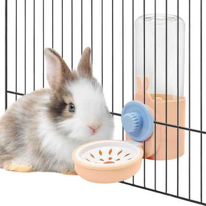 kathson Rabbit Water Dispenser for Cage 17 Oz Hanging Guinea Pig Water Bottle No Drip Gravity Automatic Bunny Water Bottle No Leak Small Animal Water Bottle for Chinchilla Ferret Hamster (Pink)