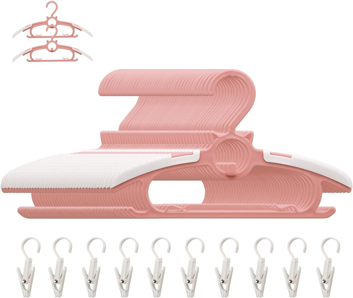 Baby Hangers,50Pack Space Saving Kids Hangers Pink