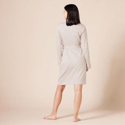 Women's Lightweight Cotton Waffle Mid-Length Bathrobe (Available in Plus Size)