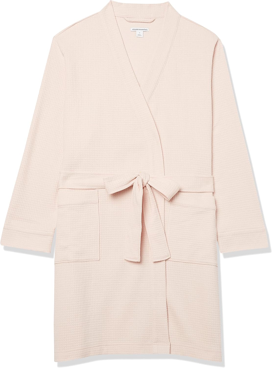 Women's Lightweight Cotton Waffle Mid-Length Bathrobe (Available in Plus Size)