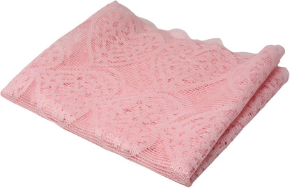 1Pack Pink Heart Lace Table Runner Valentine's Day Romantic Pink Table Runner Heart Shape Cutout Table Runner for Candlelight Dinner Anniversary Wedding Proposal Party Home Decor