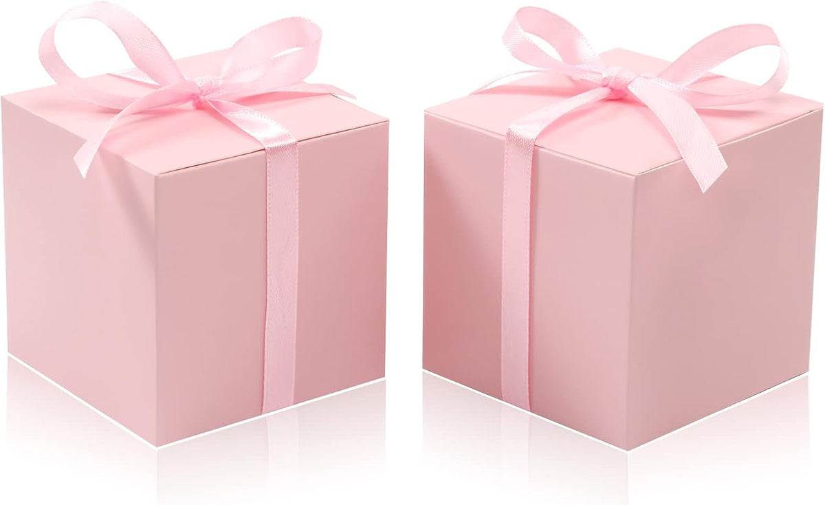 60pcs Small Gift Boxes, 2x2x2 in Paper Gift Boxes with Ribbons