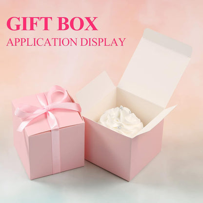 60pcs Small Gift Boxes, 2x2x2 in Paper Gift Boxes with Ribbons