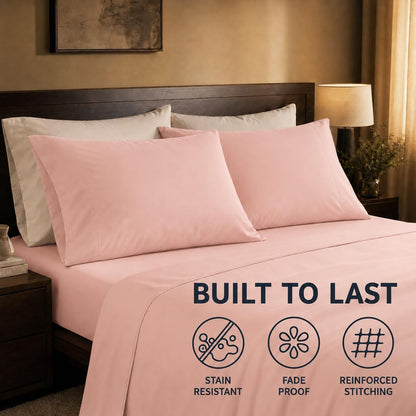 Pillow Cases Standard/Queen Set of 2, Blush