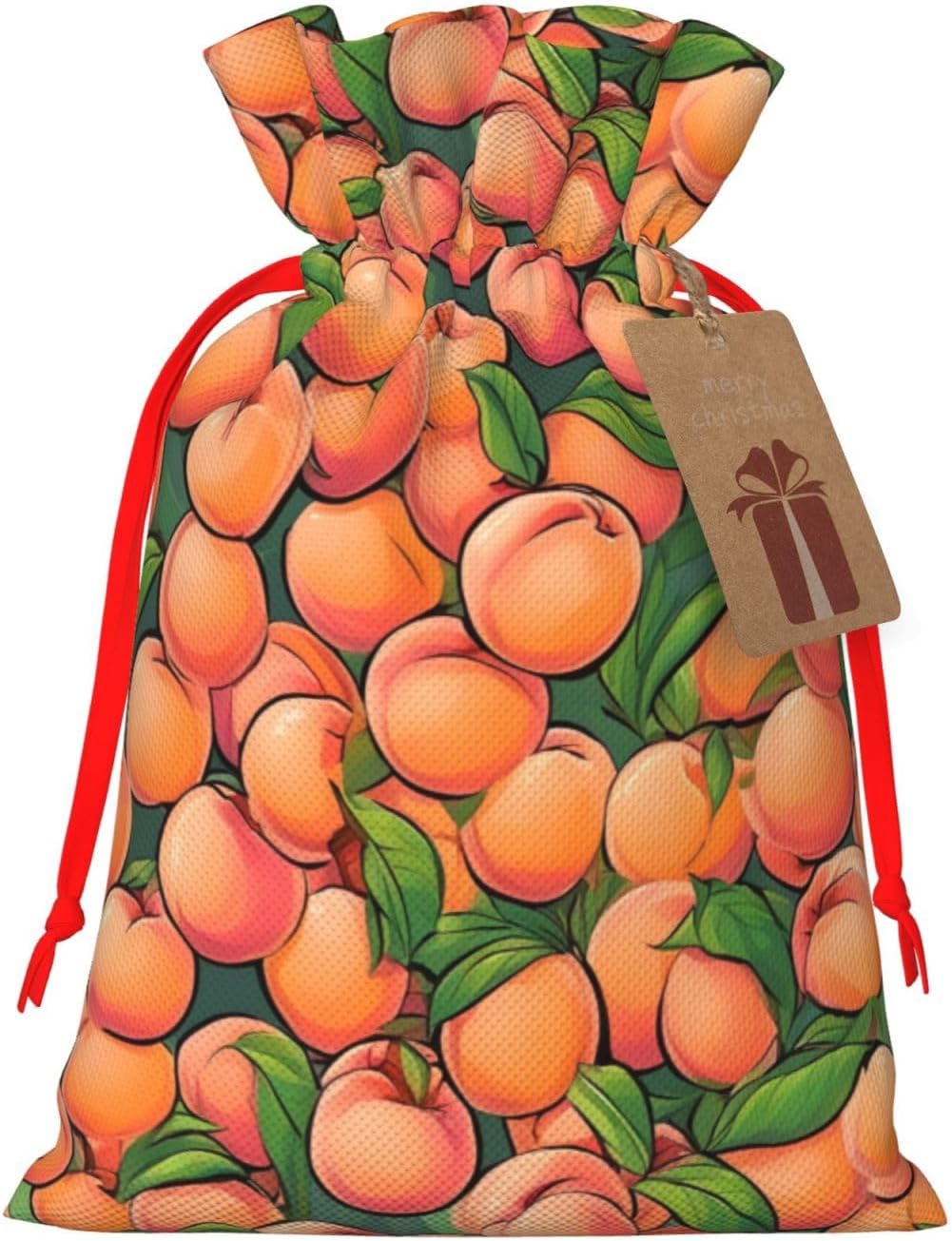 SXOOGE Peach Gift Bag with Handles and tag, Perfect for Christmas, Birthday, Wedding or Daily Gift - (S)