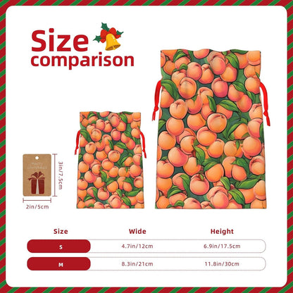 SXOOGE Peach Gift Bag with Handles and tag, Perfect for Christmas, Birthday, Wedding or Daily Gift - (S)