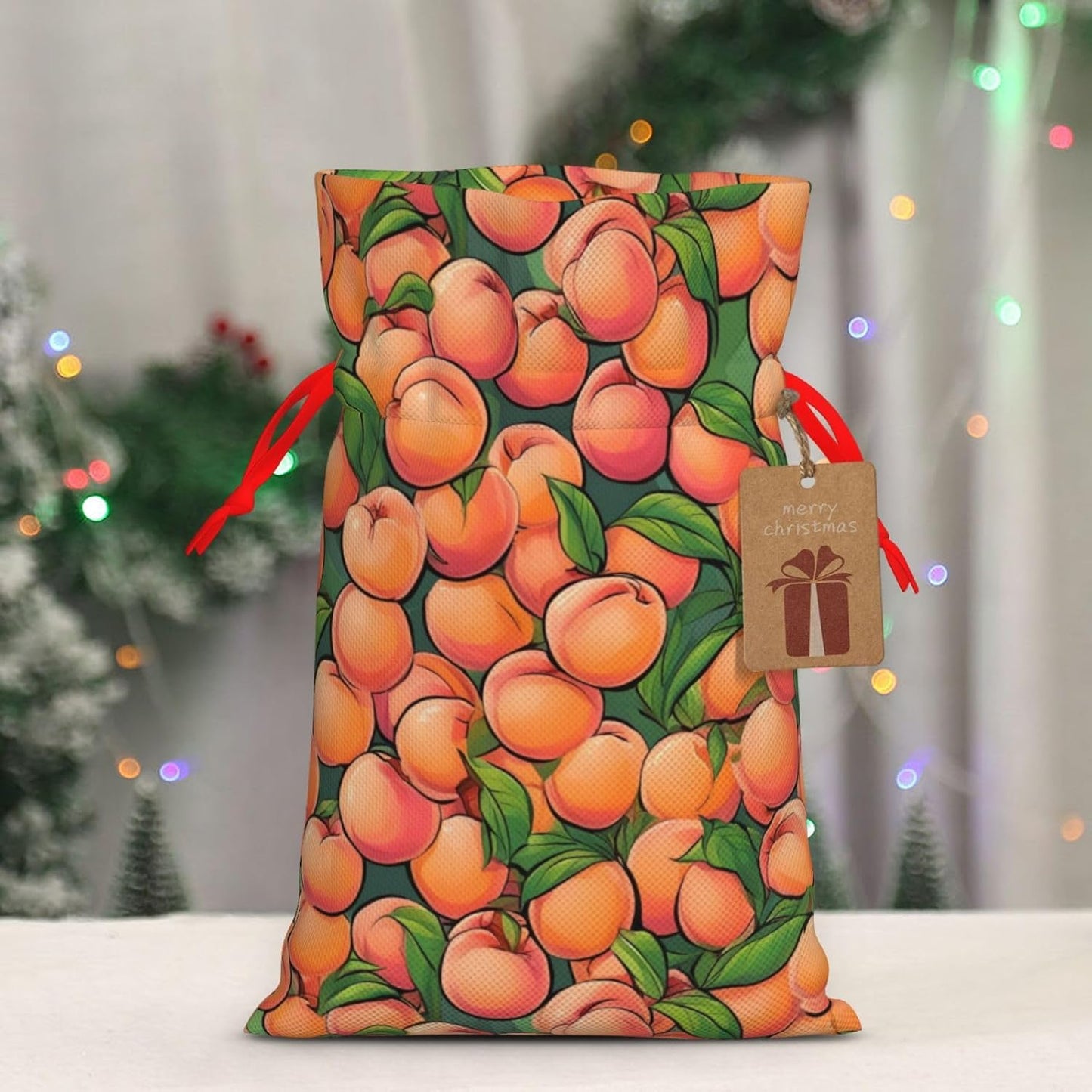 SXOOGE Peach Gift Bag with Handles and tag, Perfect for Christmas, Birthday, Wedding or Daily Gift - (S)