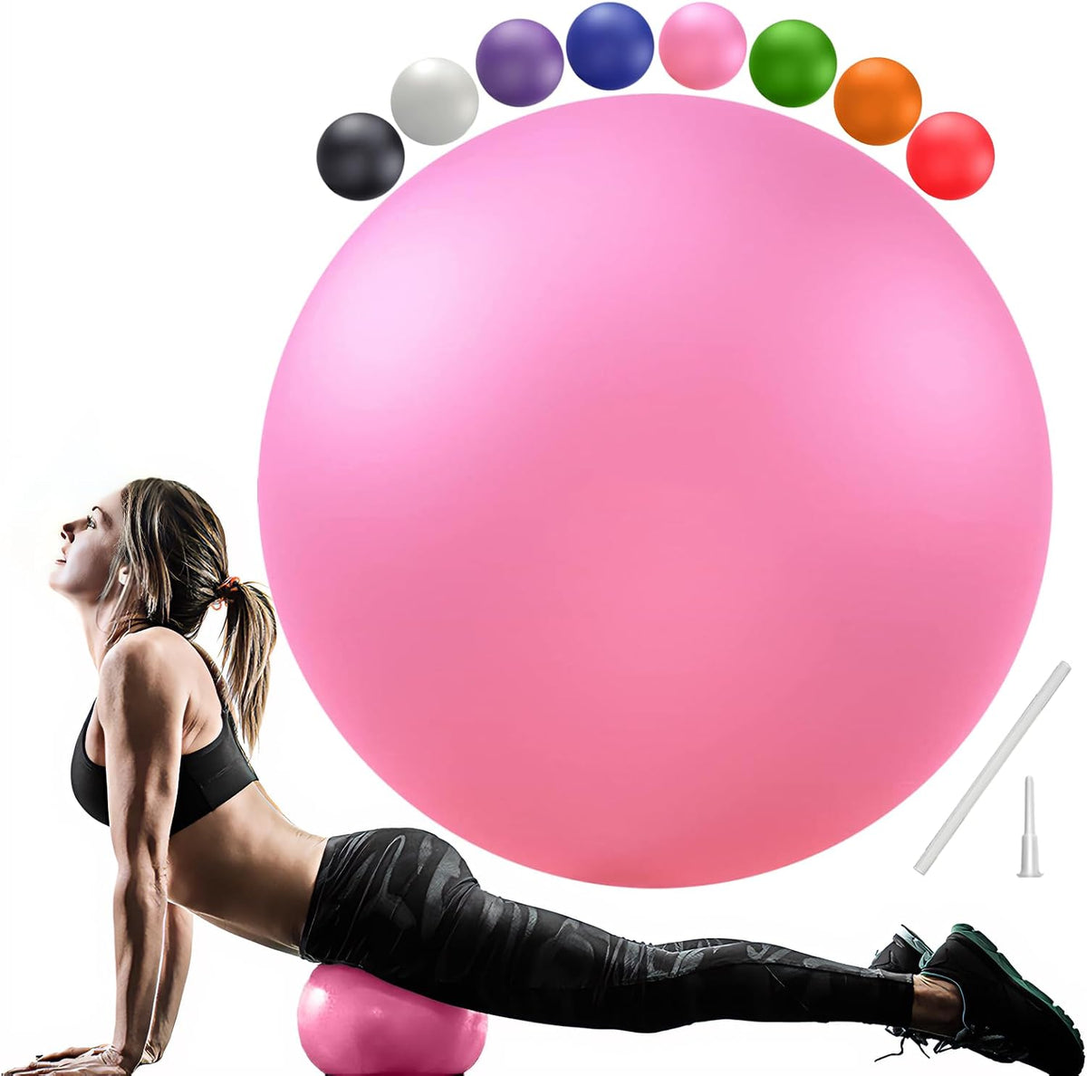 Soft Pilates Yoga Ball, Small Exercise Ball, Mini Rubber Workout Equipment