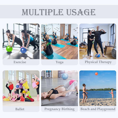 Soft Pilates Yoga Ball, Small Exercise Ball, Mini Rubber Workout Equipment