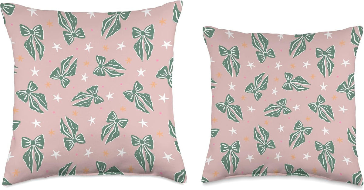 Pink Christmas Throw Pillow