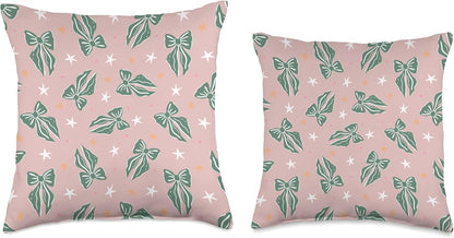 Pink Christmas Throw Pillow
