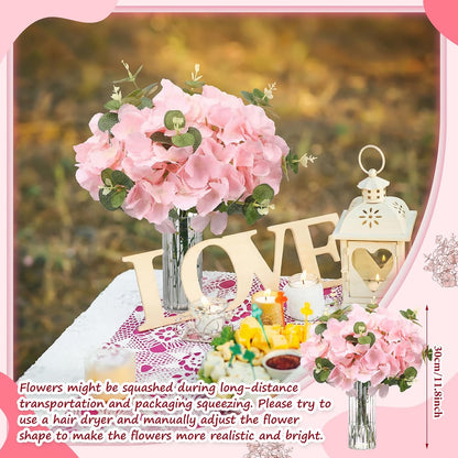Riceshoot 200 Pcs Wedding Artificial Hydrangea Flower Centerpieces