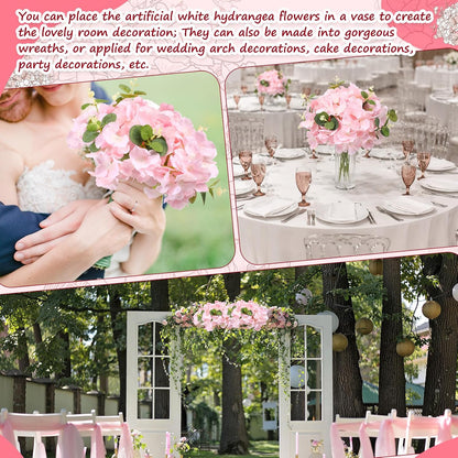 Riceshoot 200 Pcs Wedding Artificial Hydrangea Flower Centerpieces