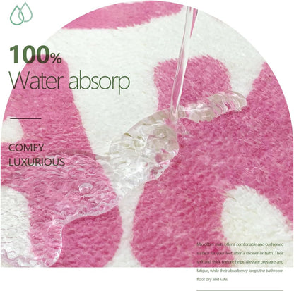 SHIYUE Get Naked Bath Mat Pink Cute Funny Bathroom Rug, Soft Absorbent Water Non Slip, Superior Washable Microfiber Cool Shower Preppy Decor Rug (Cherry 18"x26")