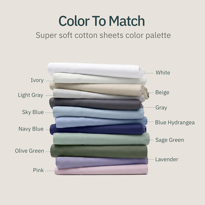 Super Soft 100% Cotton Full Size Bed Sheet Set, 4 Pc Set, Pink