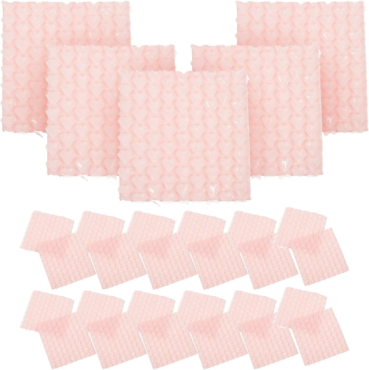50pcs Pink Heart-shaped Air Bubble Bags for Shipping Fragile Items and Parcels, Lightweight Plastic Bubble Padded Bags with Quick Packing Feature, for Shipping Boxes and Storage