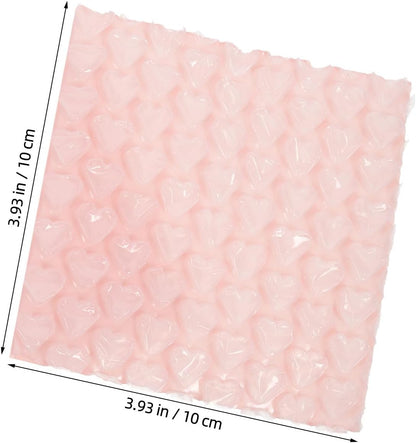 50pcs Pink Heart-shaped Air Bubble Bags for Shipping Fragile Items and Parcels, Lightweight Plastic Bubble Padded Bags with Quick Packing Feature, for Shipping Boxes and Storage