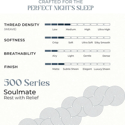 100% Egyptian Cotton Pillow Cases Queen Size Set of 2 - Luxury 500 Series Soulmate Collection Cotton Pillowcases (Blush), Silky Soft, Cooling & Breathable Standard Size Pillow Case