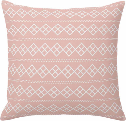 Peach Pink Checkered Throw Pillow Cover Abstract White Geometric Argyle Stripe Cotton Linen Cushion Cover Throw Pillow Case with Invisible Zipper for Couch Sofa Bed Chair Car 26x26 Inch