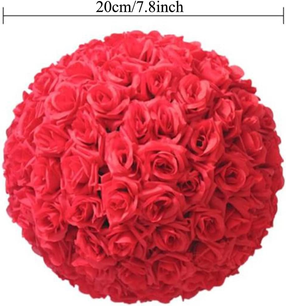 Artificial Flower Ball for Centerpieces Bridal Wedding Artificial Wedding Party Centerpieces Decorations, 7.8inch (5, Pink)