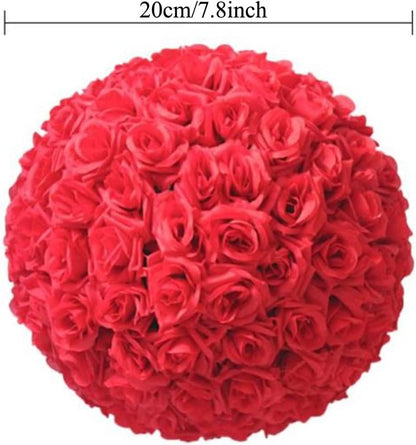 Artificial Flower Ball for Centerpieces Bridal Wedding Artificial Wedding Party Centerpieces Decorations, 7.8inch (5, Pink)
