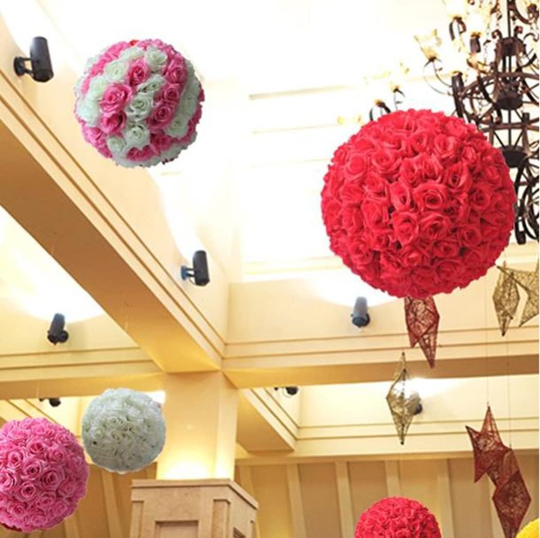Artificial Flower Ball for Centerpieces Bridal Wedding Artificial Wedding Party Centerpieces Decorations, 7.8inch (5, Pink)