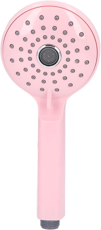 Pressurized Shower Head, Macaron color ABS Handheld Two Modes High Pressure Shower Sprayer, Anti-Clog Detachable Removable Showerhead Luxury Showerheads, 1 Min Installation(Pink)