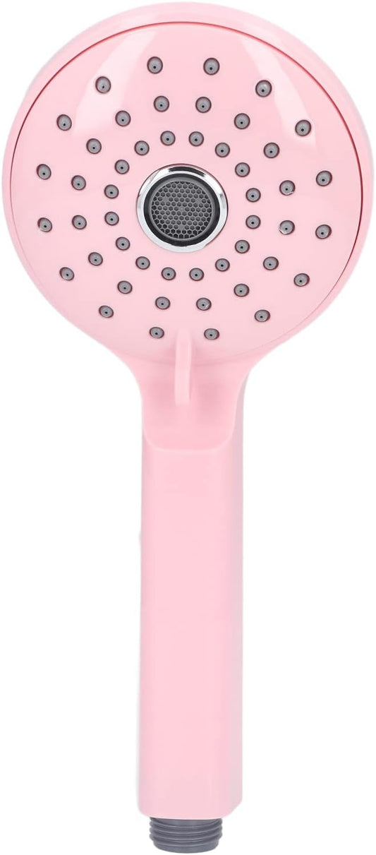 Pressurized Shower Head, Macaron color ABS Handheld Two Modes High Pressure Shower Sprayer, Anti-Clog Detachable Removable Showerhead Luxury Showerheads, 1 Min Installation(Pink)