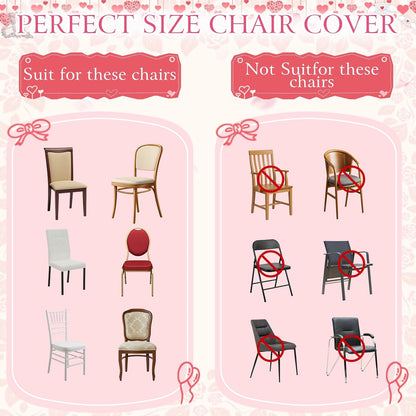 24 Pcs Folding Chair Cover Set with 12 White Spandex Stretch Slipcovers 12 Bows Chair Sashes Washable Chairs Protectors for Wedding Party Banquet Anniversary Events Dining Decor(Pink)