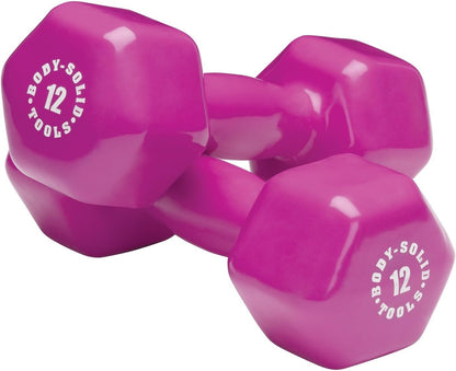 Tools BSTVD12PR Vinyl Dumbbell, Pink, 12lbs, Pair