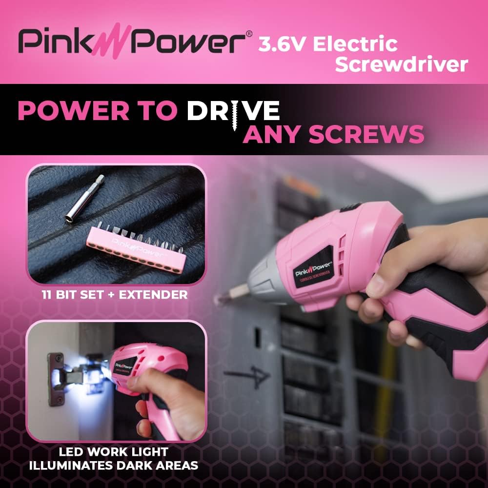 3.6 Volt Electric Screwdriver Cordless Rechargeable for Women