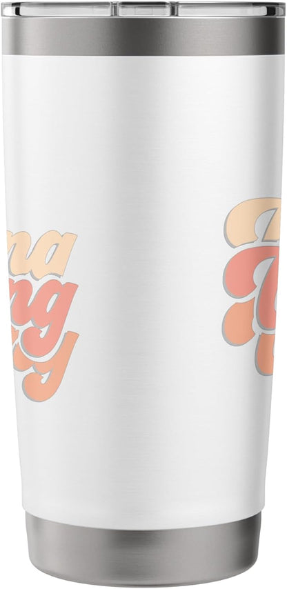 Peach Vibes Only Vibing Peach Color Stainless Steel Insulated Tumbler