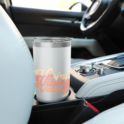 Peach Vibes Only Vibing Peach Color Stainless Steel Insulated Tumbler