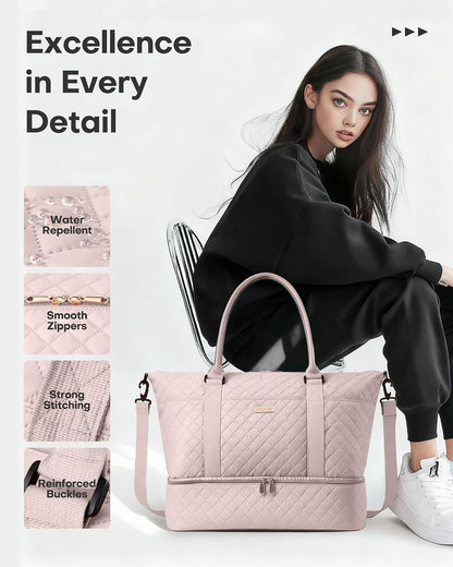 Travel Duffel Bag - Weekender Bags for Women, Carry On Gym Tote Bags