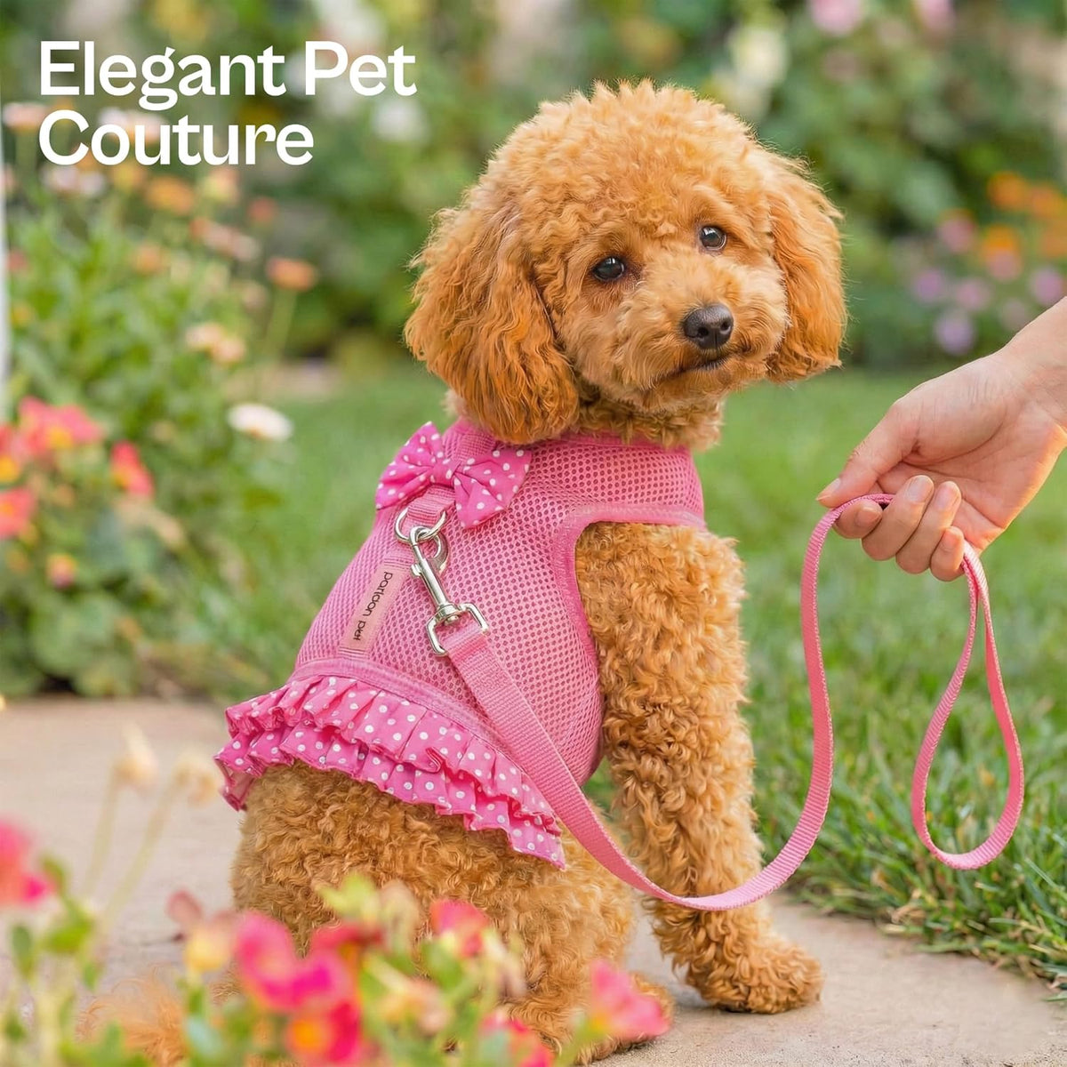 Step in Dog Harness - 100% Mesh Fabric Pink Girl Dog Harnesses - Soft Fully Padded, No Pull Dog Vest Harness Dress - Puppy Harness - Dog Harness Large Sized Dog - XL
