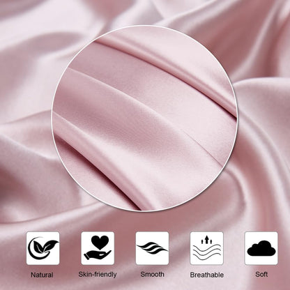 21 Momme 100% Mulberry Silk Pillow Case Standard 20x26, Soft Pink