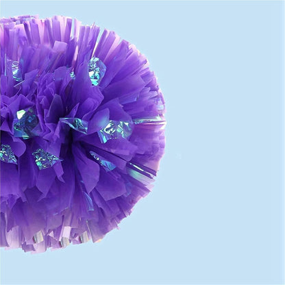 2pcs Cheerleading Pom Poms with Handle Cheer Balls Dance Cheerleading Accessories Cheering Squad Spirit Team Sports Dance Props