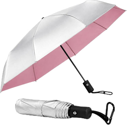 UPF 50+ UV Umbrellas for Sun Protection 41 Inch,Large Automatic Umbrellas for Rain Windproof, Compact Folding UV Blocking for Beach, Golf, Hiking & Daily Use
