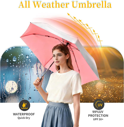 UPF 50+ UV Umbrellas for Sun Protection 41 Inch,Large Automatic Umbrellas for Rain Windproof, Compact Folding UV Blocking for Beach, Golf, Hiking & Daily Use