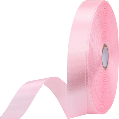 5/8 inches 50 Yard Light Pink Satin Ribbon for Gift Wrapping, Wedding, Crafts, Christmas,Easter, Floral, Hair, Invitation Decorations and More