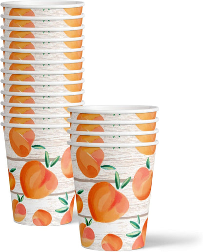 Sweet as a Peach Party Supplies Set Plates Napkins Cups Tableware Kit for 16
