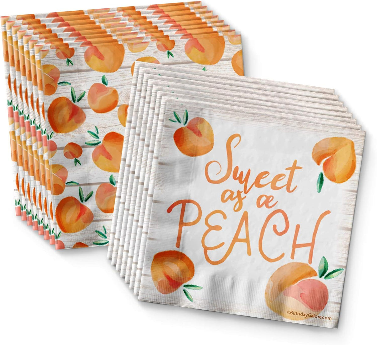 Sweet as a Peach Party Supplies Set Plates Napkins Cups Tableware Kit for 16