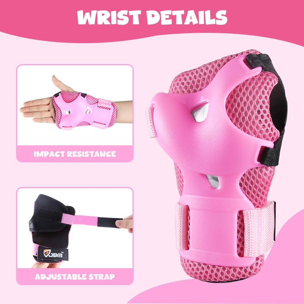 Knee Pad Elbow Pads and Wrist Guards Protective Gear Set for Skateboarding Cycling Roller Skating Inline Skating Scooter Riding BMX Biking Sports