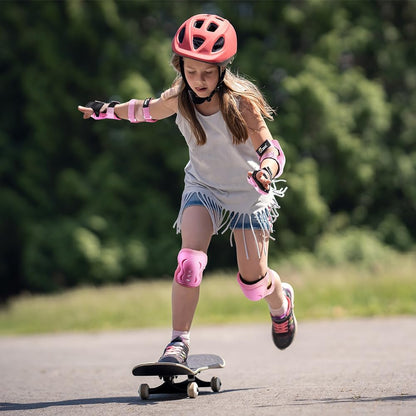 Knee Pad Elbow Pads and Wrist Guards Protective Gear Set for Skateboarding Cycling Roller Skating Inline Skating Scooter Riding BMX Biking Sports