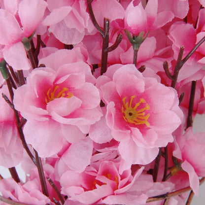 8 pcs Artificial Peach Blossom Branches Fake Peach Flowers，Silk Peach Flowers Fake Plants Arrangement for DIY Garden Home Wedding Party Decor (Rose red)