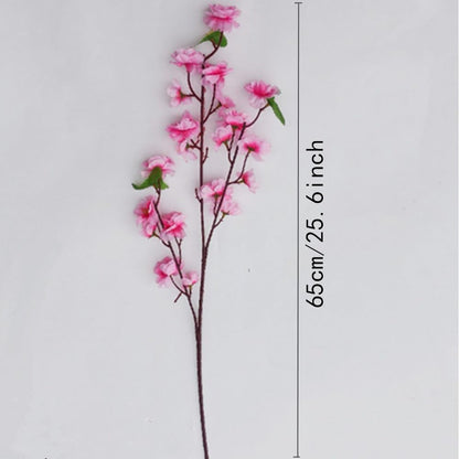 8 pcs Artificial Peach Blossom Branches Fake Peach Flowers，Silk Peach Flowers Fake Plants Arrangement for DIY Garden Home Wedding Party Decor (Rose red)
