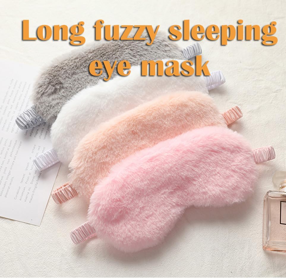 1 Pack Plush Sleep Eye Mask, Soft and Comfortable, Breathable Light Blocking Sleep Protector, Suitable for Adults, Children, Birthday Party Gifts (Pink)