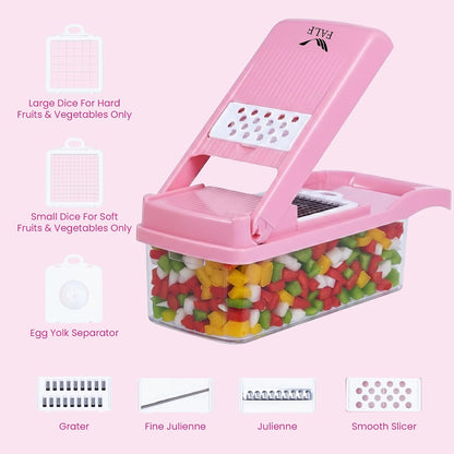 Vegetable Chopper & Food Dicer with Container, Onion, Garlic, Potato Slicer
