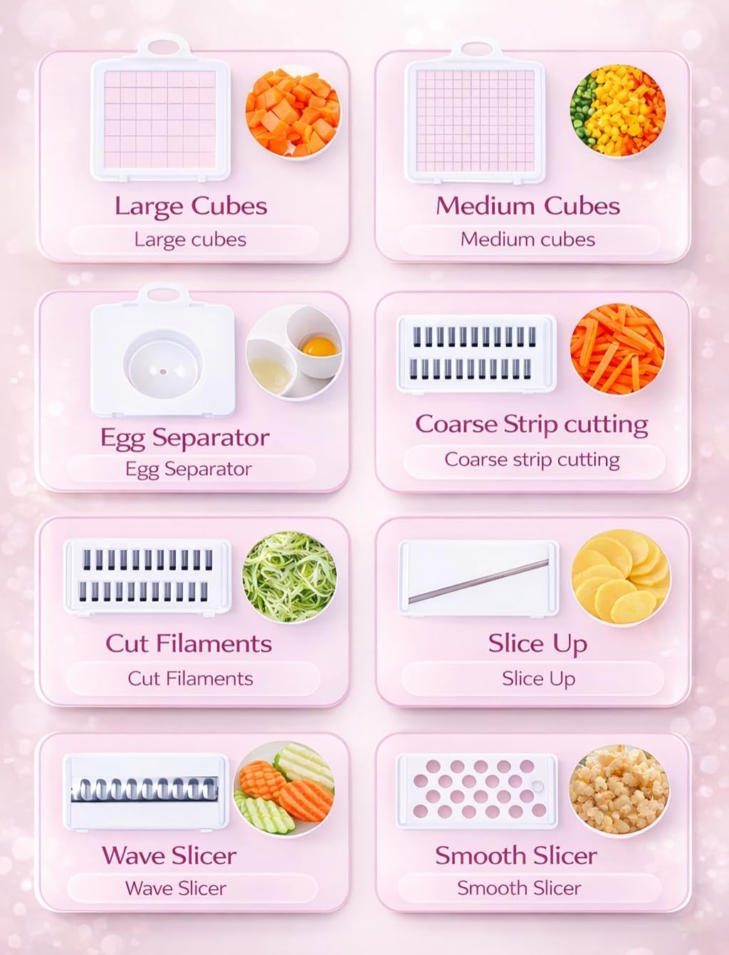 Vegetable Chopper & Food Dicer with Container, Onion, Garlic, Potato Slicer