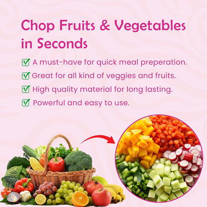 Vegetable Chopper & Food Dicer with Container, Onion, Garlic, Potato Slicer
